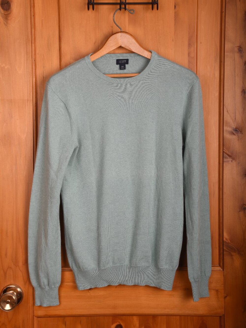 J.Crew Men's Cotton-Cashmere Crewneck Sweater - Sage Green - Size XS
